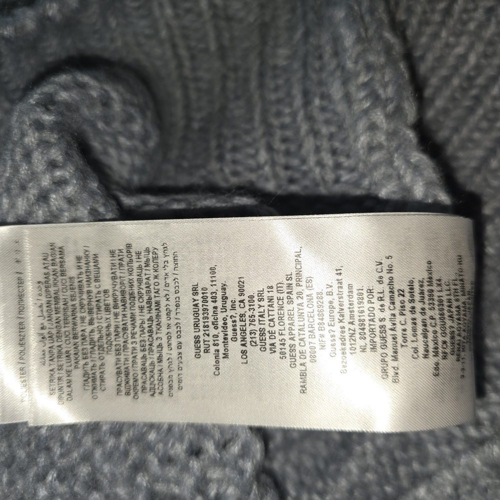 NWT Guess cable knit Chunky gray  sweater Womens Medium - Picture 7 of 8